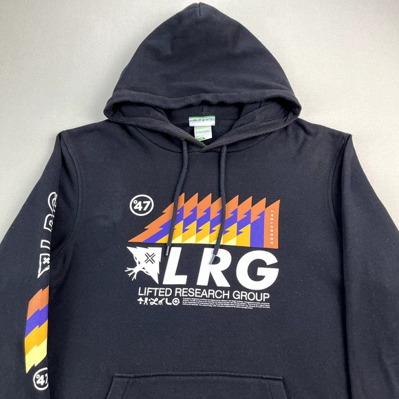 LRG Lifted Research Group Hoodie Sweatshirt Adult Medium Black Sandbar Skater - Picture 2 of 11